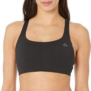 Plus size sports bra by Adidas tag XXL black medium support 2X yoga activewear